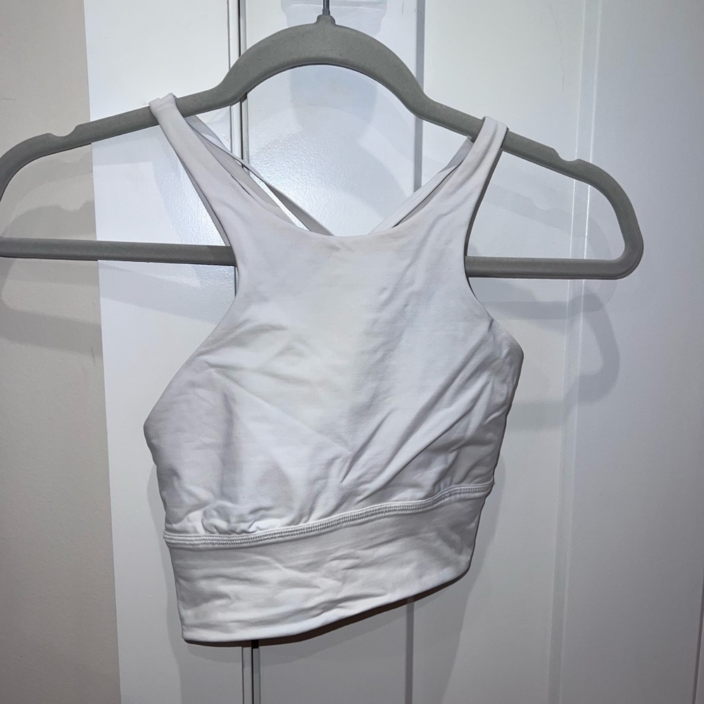 Lululemon high neck sports bra in White Size 2
